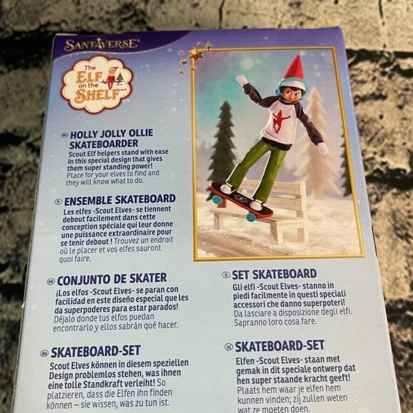 Elf on the Shelf Standing Gear Holly Jolly Skateboard Rider Santaverse MagiFreez - Picture 7 of 11